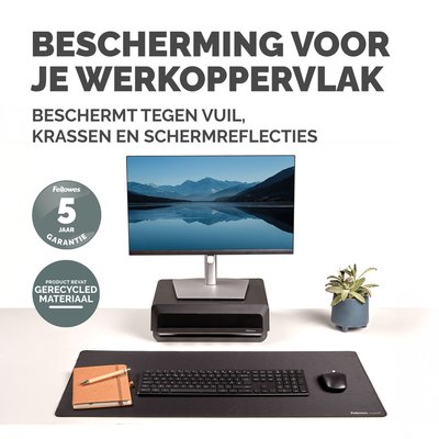 Sous-main de bureau Fellowes Breyta noir