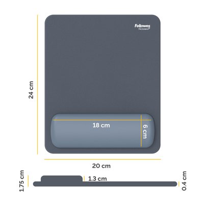 Tapis de souris avec repose-poignet Fellowes Breyta bleu