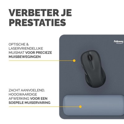 Tapis de souris avec repose-poignet Fellowes Breyta bleu