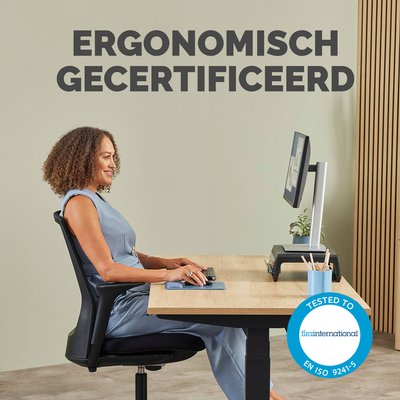 Tapis de souris avec repose-poignet Fellowes Breyta bleu