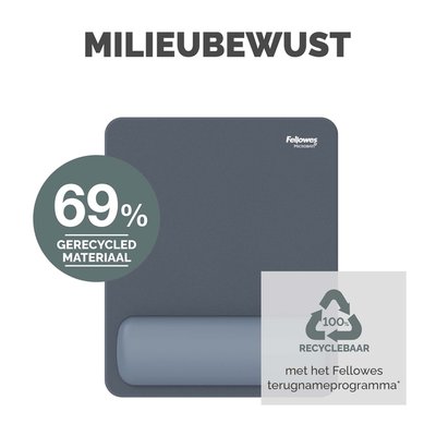 Tapis de souris avec repose-poignet Fellowes Breyta bleu