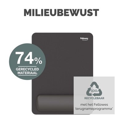 Tapis de souris avec repose-poignet Fellowes Breyta XL noir