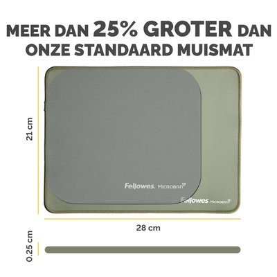 Muismat Fellowes Breyta XL saliegroen