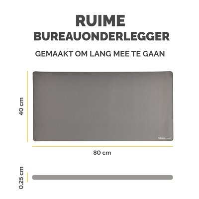 Bureau-onderlegger Fellowes Breyta grijs