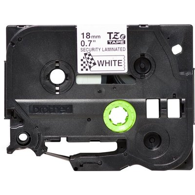 Ruban de lettrage Brother P-touch TZe-SE4 Securité 18mm noir sur blanc