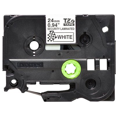 Ruban de lettrage Brother P-touch TZe-SE5 Securité 24mm noir sur blanc