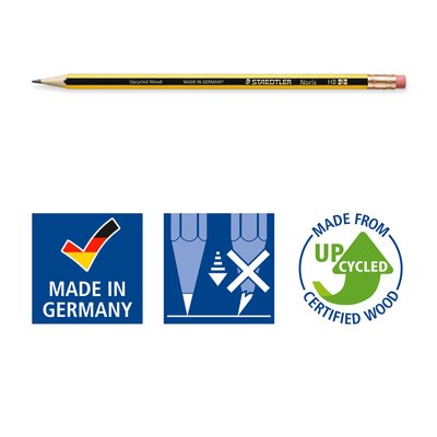 Crayon Staedtler Noris HB avec embout gomme