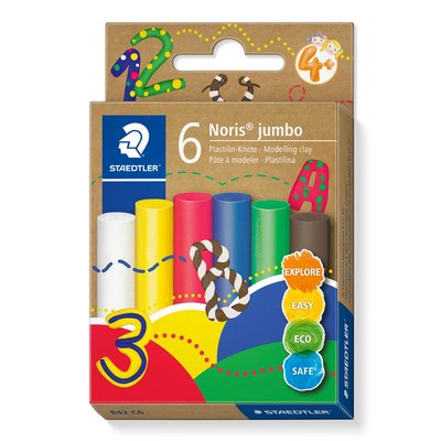 Pâte à modeler Staedtler Noris Jumbo set 6 couleurs