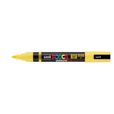 Marqueur peinture Uni POSCA PC-5BR pointe pinceau Medium jaune