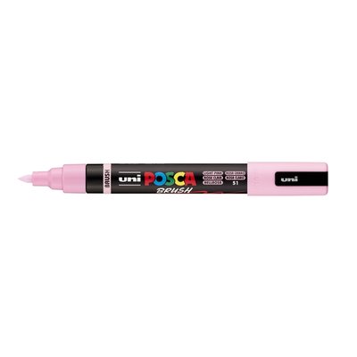 Paintmarker Uni POSCA PC-5BR brushpunt medium lichtroze
