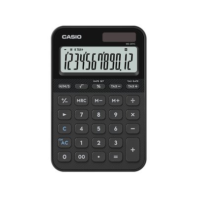 Rekenmachine Casio MS-20YC-BK zwart