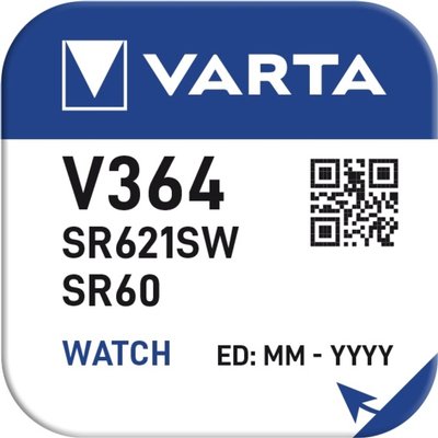 Batterij VARTA knoopcel 1x V364/SR60 zilver