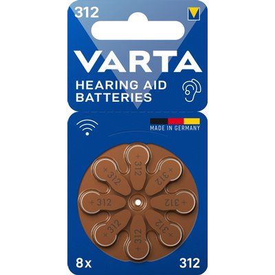 Batterij VARTA hoortoestel 8x 312