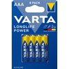 Batterij VARTA Longlife Power 8x AAA foto
