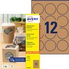 Etiket Avery L7106-25 60mm kraft 300 stuks foto