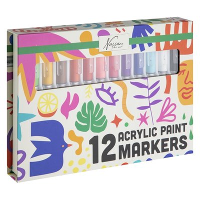 Acrylmarkers Nassau set à 12 kleuren