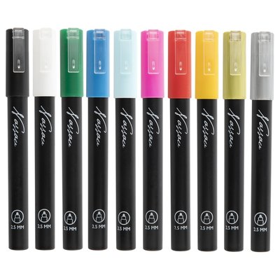 Acrylmarker Nassau set à 10 kleuren