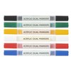 Marqueur acrylique Nassau double pointe set 6 couleurs Photo