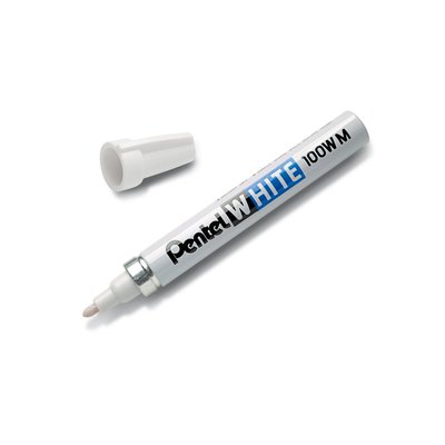 Viltstift Pentel 100W rond 2.2mm wit