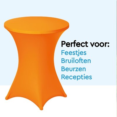 Tafelrok BRASQ voor statafel 80cm oranje