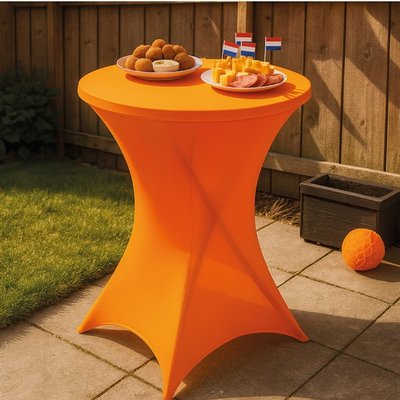 Tafelrok BRASQ voor statafel 80cm oranje