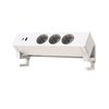 Stekkerdoos Euroseats opbouw 3 voudig USB A+C wit foto