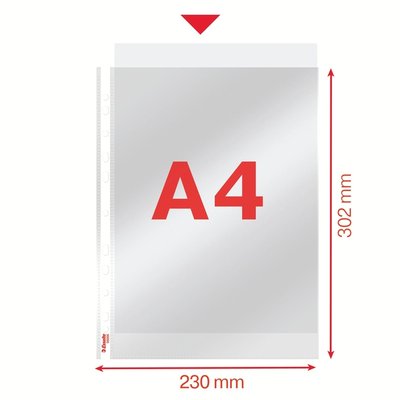 Pochette Esselte Copy safe A4 PP 0,06mm transparent 100 pièces