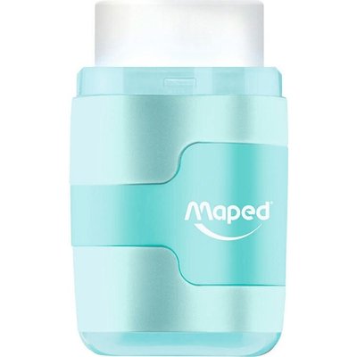Puntenslijper Maped Connect 2-gaats met gum pastel assorti