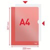 Insteekmap L-model Esselte standaard A4 0.11mm PP rood 100 stuks foto