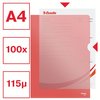 Insteekmap L-model Esselte standaard A4 0.11mm PP rood 100 stuks foto