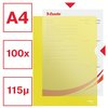 Pochette modèle L Esselte Standard A4 PP 0,11mm jaune 100 pièces Photo