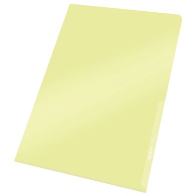 Insteekmap L-model Leitz Premium copy safe 0.15mm PVC A4 geel 100 stuks