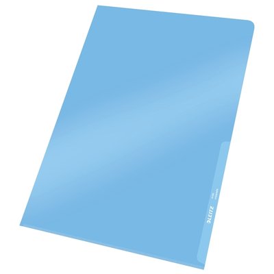 Insteekmap L-model Leitz Premium lasnaad copy safe 0.15mm PVC A4 blauw 100 stuks
