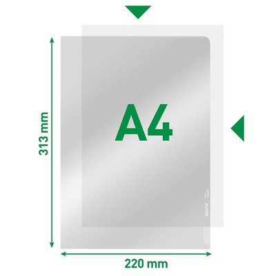 Insteekmap L-model Leitz Premium copy safe 0.15mm PVC A4 glashelder 100 stuks