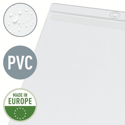 Insteekmap U-model Leitz Premium met ophangoog 0.20mm PVC A5 transparant 50 stuks