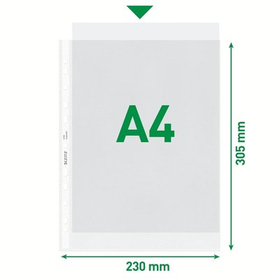 Pochette Leitz Premium Standard Copy safe A4 11 perfPP 0,085mm transparent 100 pièces