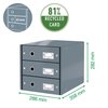 Ladenkast Leitz WOW Click & Store 4 laden gerecycled karton zwart foto