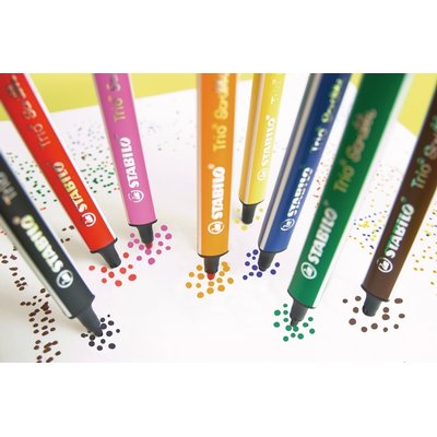 Feutre STABILO Trio Scribbi 368/8 assorti étui 8 pièces