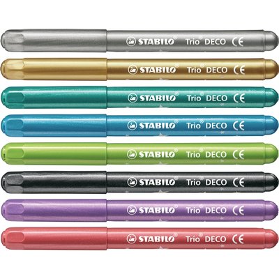 Feutre STABILO Trio Deco Metallic assorti étui 8 pièces