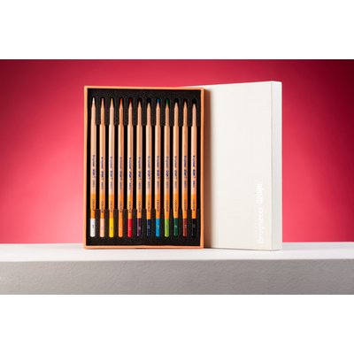 Crayons de couleur Bruynzeel Design boîte luxueuse 12 couleurs