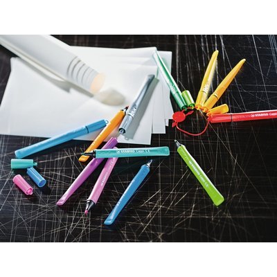 Feutre STABILO Cappi 168/12 Arty Medium assorti étui 12 pièces